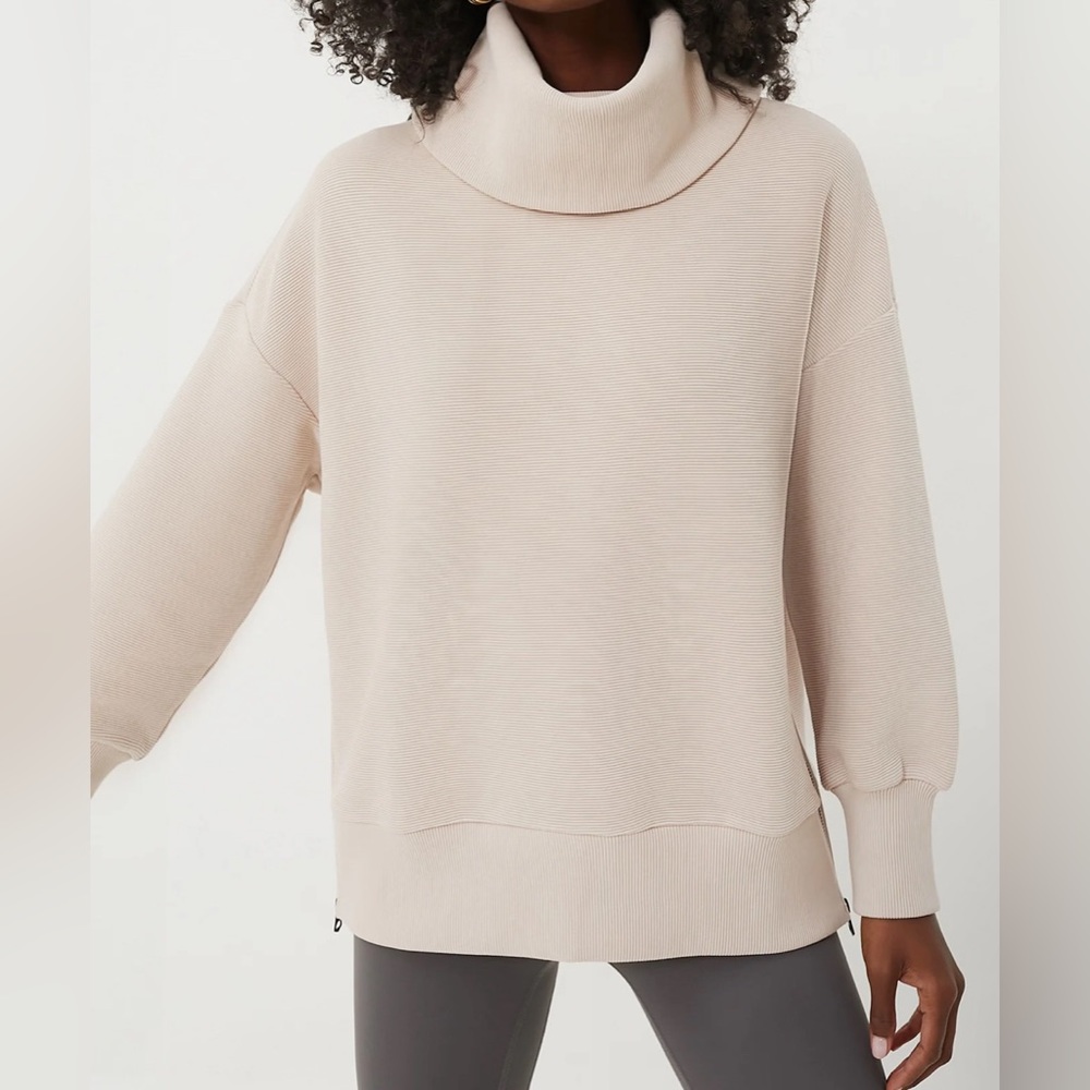 Varley Milton Sweat - Cream Colored Sweater/Sweatshirt - Size XL